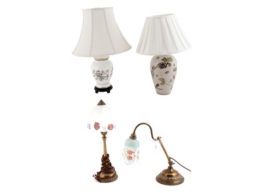 Lot 176 - A collection of four table lamps