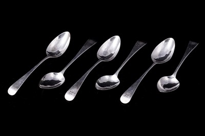 Lot 195 - A set of six George III silver teaspoons | Peter and William Bateman 1811