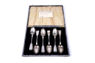 Lot 198 - A set of six Victorian silver teaspoons
