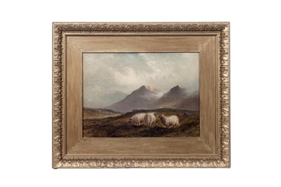 Lot 229 - John Davison Liddell - Sheep in a highland landscape | oil