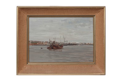 Lot 123 - John Peace - Boats in harbour | oil