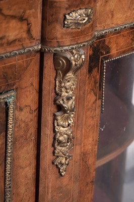 Lot 67A - A Victorian burr walnut credenza, with gilt...