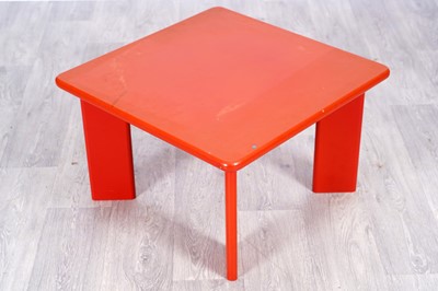 Lot 112 - A 1970’s Italian-style red-painted coffee table