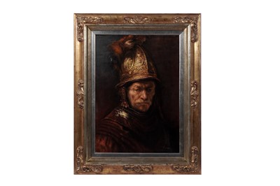 Lot 349 - F.C. LePasso after Rembrandt van Rijn - The Man with the Golden Helmet | oil