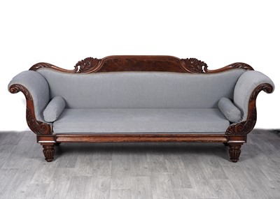 Lot 52 - A Victorian carved mahogany-framed settee