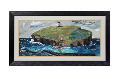 Lot 125 - Jane Hyslop - Scottish Island | mixed media