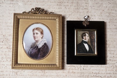 Lot 400 - British School - Two portrait miniatures | watercolours