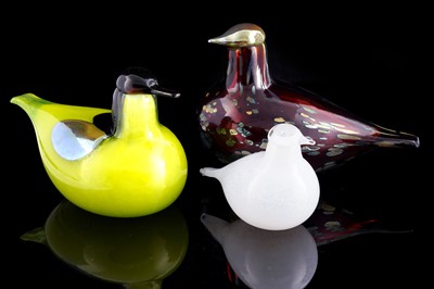 Lot 85 - Oiva Toikka: three glass bird