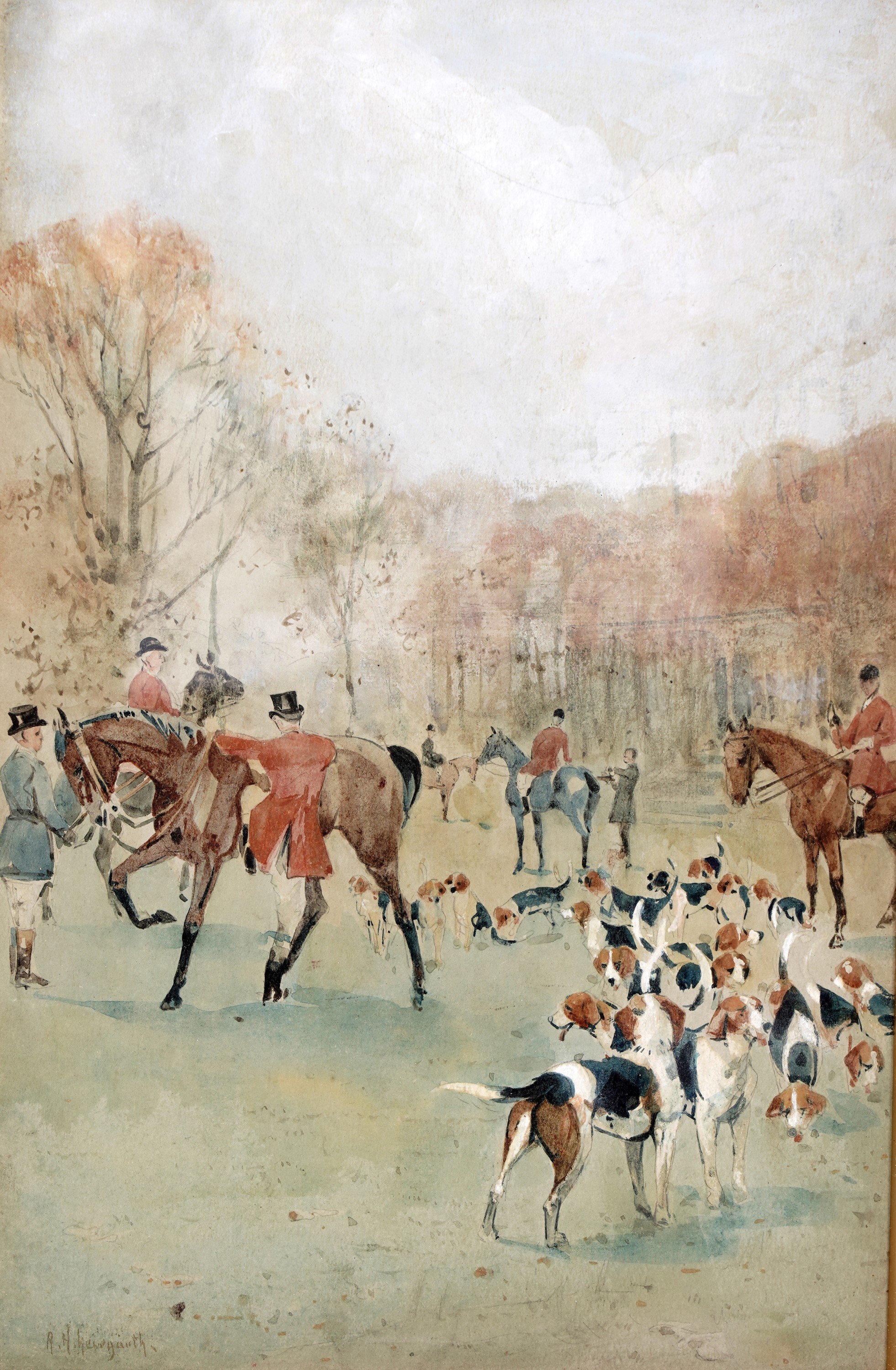 Lot 458 - R.H. Kewgarth - Beginning the hunt