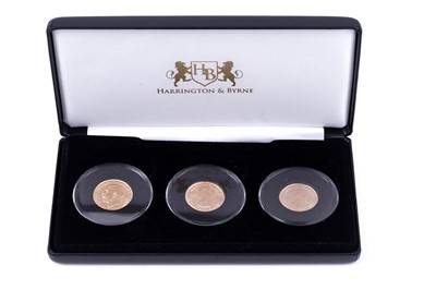 Lot 16 - Harrington & Byrne Elizabeth II gold In Memoriam Three Sovereign Coin Set