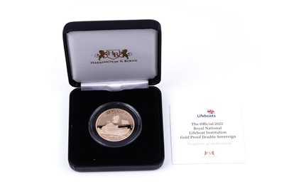 Lot 22 - Harrington & Byrne Elizabeth II 22ct gold Official RNLI Proof Double Sovereign
