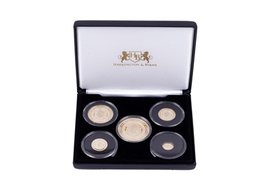 Lot 25 - Harrington & Byrne Charles III gold Coronation Proof Five-Sovereign Collection