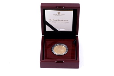 Lot 28 - Royal Mint Elizabeth II 24ct gold Royal Tudor Beasts Seymour Panther £100 Proof Coin