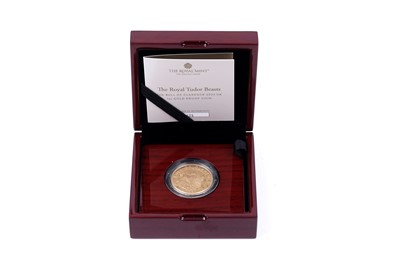 Lot 30 - Royal Mint Charles III 24ct gold Royal Tudor Beasts Bull of Clarence £100 Proof Coin