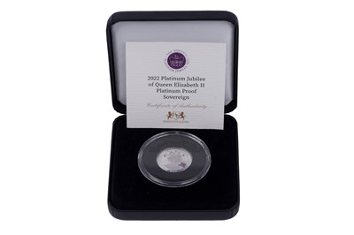 Lot 45 - Harrington & Byrne Elizabeth II Platinum Jubilee Platinum Proof Sovereign