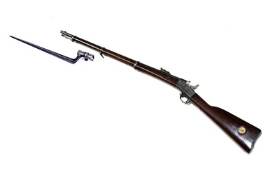 Lot 215 - A 19th Century Swedish Remington rifle with bayonet