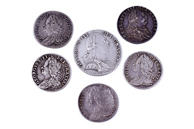 Lot 66 - George II and George III silver coinage