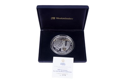 Lot 83 - Royal Mint for Westminster Queen Elizabeth II 5oz silver Golden Wedding £10 proof coin