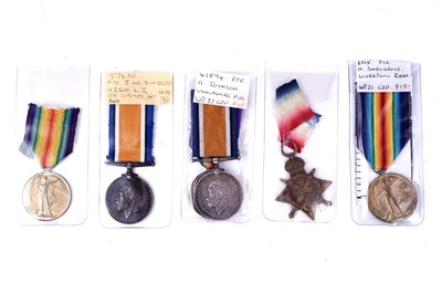 Lot 278 - First World War general service medals