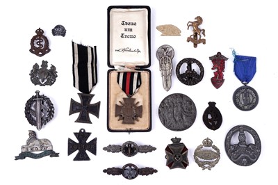 Lot 273 - A selection of British and German badges and medals