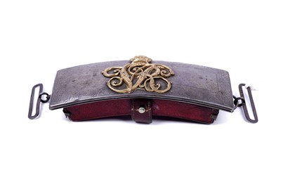 Lot 248 - A Victorian regimental silver mounted dispatch pouch