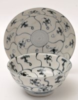 Lot 146 - Chinese blue and white bowl and saucer dish...