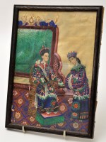 Lot 168 - Chinese painting on paper of young dignitary,...