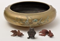 Lot 185 - Japanese hardwood Netsuke of an owl, standing...