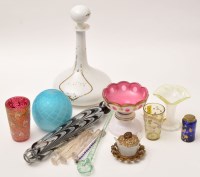 Lot 216 - Coloured glass, comprising: white glass...