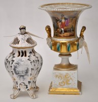 Lot 355 - Paris Campagna shape urn, the flaring body...