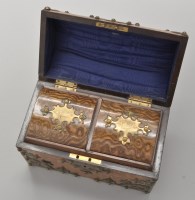 Lot 495 - A Victorian burr walnut and brass mounted dome...