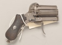 Lot 515 - A 19th Century .290 cal. six-shot pepper box...