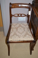 Lot 1468 - A set of four Regency walnut single dining...