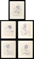 Lot 42 - Robert Oscar Lenkiewicz (1941-2002) STUDY OF A...