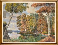 Lot 167 - Franz Valent (German 20th Century) A RIVER...