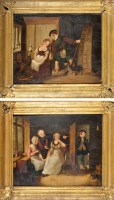 Lot 190 - 19th Century Scottish School COTTAGE INTERIOR...