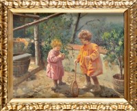 Lot 200 - Artist Unknown (19th Century) YOUNG RACQUET...