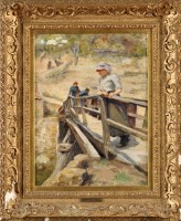Lot 201 - Robert Jobling (1841-1923) A FISHERGIRL ON THE...