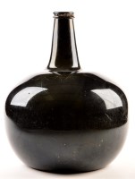 Lot 300 - Large green glass onion shaped bottle, with...