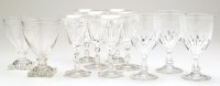 Lot 311 - Pair of glass rummers with lemon squeezer...