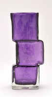 Lot 317 - Whitefriars style mauve glass Drunken...