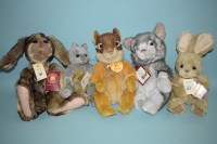 Lot 61 - Charlie Bears: Picnic; Bianca; Chase; Dray;...