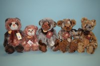Lot 88 - Charlie Bears: Dixie; Edith; Autumn; Bashful;...