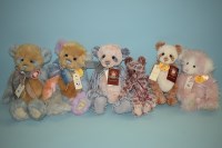 Lot 91 - Charlie Bears: Dilly; Dally; Amanda; Liddy;...