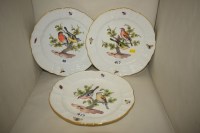Lot 417 - Three early 20th Century Meissen cabinet...